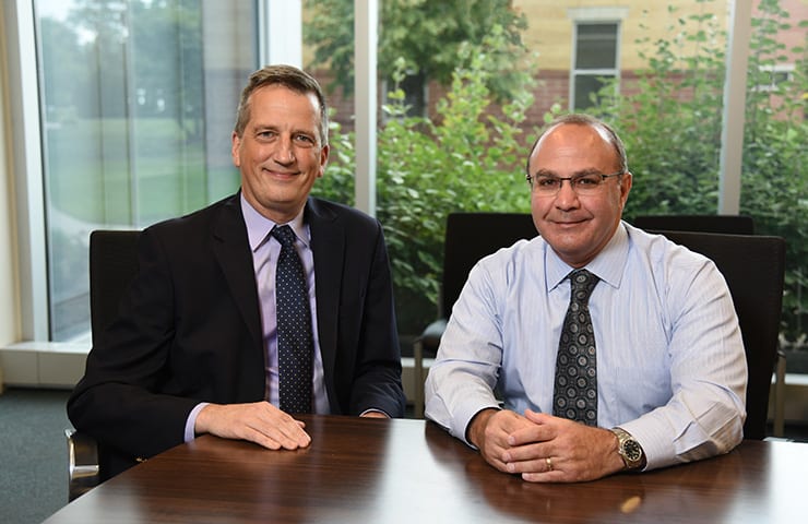 Alzheimer's disease researchers Alan Palkowitz and Bruce Lamb